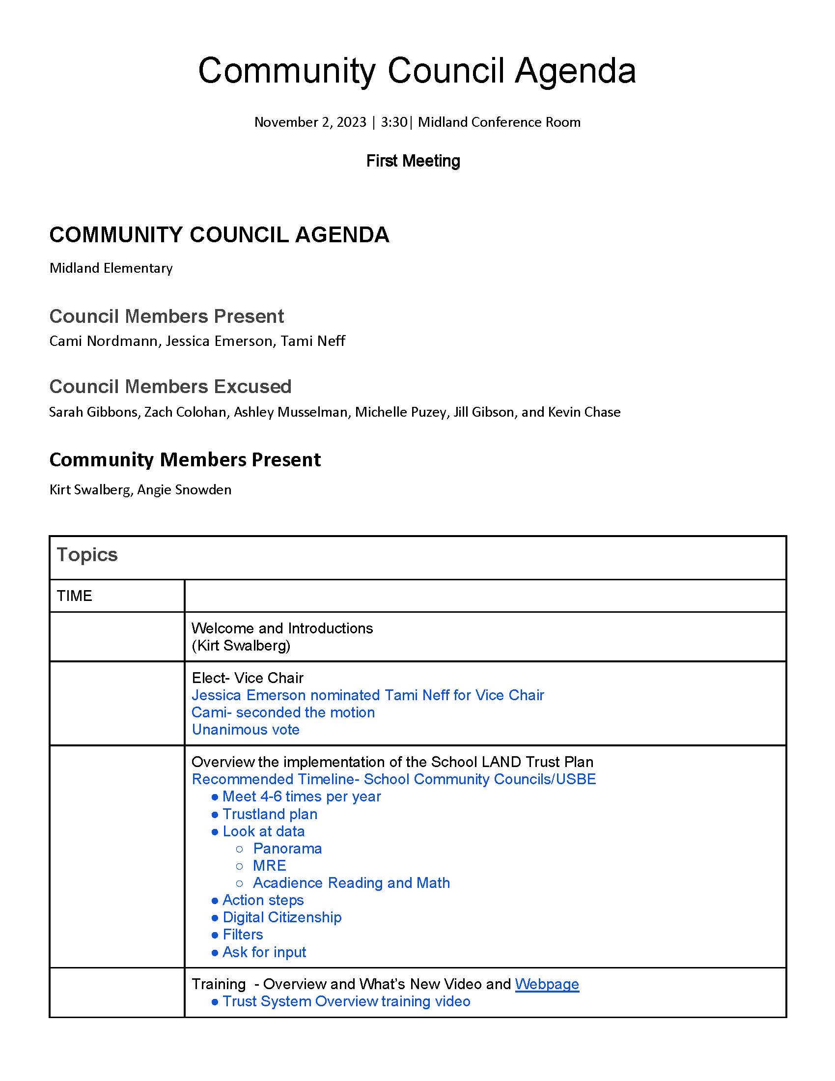 Copy of Midland Community Council Agenda 1st Meeting.pdf Page 1